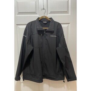 Crown Men's Full Zip Jacket Mitsubishi Materials USA Logo DiaEdge Black Size XL